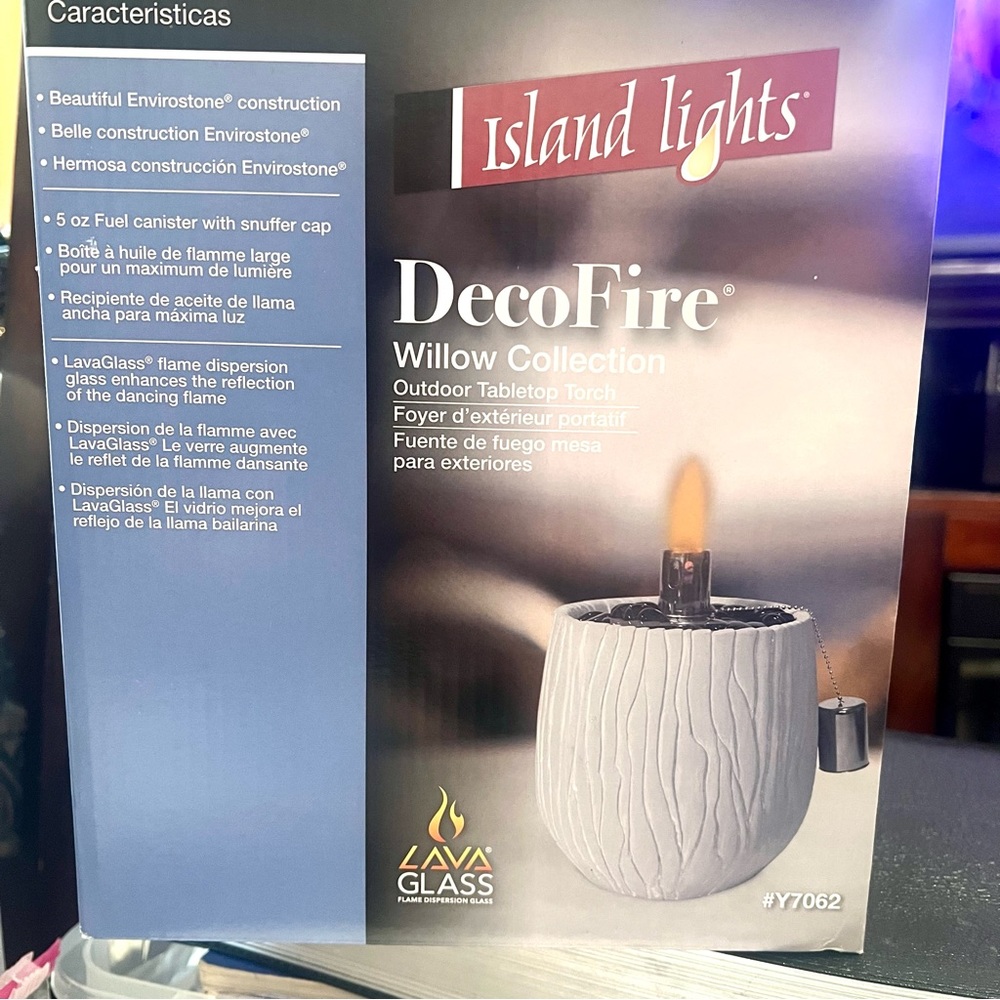 Island Lights DecoFire Ceramic Tabletop Torch